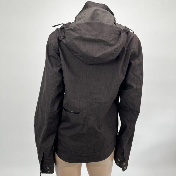 Nau Mens's Jacket XS Brown Hooded Zip Shell Not Insulated Coat DD15 - Picture 3 of 6